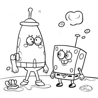 Pagina Para Colorear De Bob Esponja Y Patricio Jugando 127887-61414