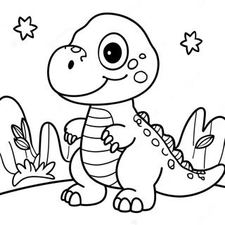 Pagina Para Colorear De T Rex Bebe Lindo 1279-2335