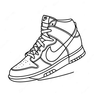 Pagina Para Colorear De Los Nike Dunks Clasicos En Accion 128198-61657