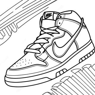 Pagina Para Colorear De Los Nike Dunks Clasicos En Accion 128198-61658