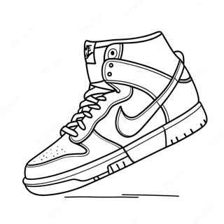 Pagina Para Colorear De Los Nike Dunks Clasicos En Accion 128198-61659