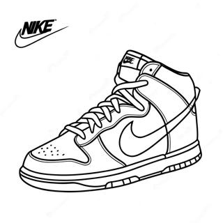 Pagina Para Colorear De Los Nike Dunks Clasicos En Accion 128198-61660