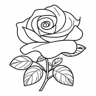 Pagina Para Colorear De Una Rosa Elegante 12834-2809