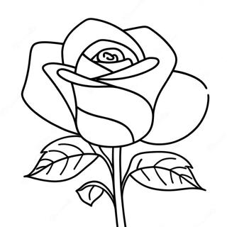 Pagina Para Colorear De Una Rosa Elegante 12834-2810