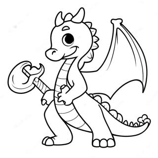 Pagina Para Colorear Del Valiente Maestro Dragon Con Espada 128429 61844