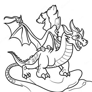 Pagina Para Colorear Del Poderoso Maestro Dragon Y Dragon 128430 61845