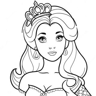 Princesa Disney Tatuada Páginas Para Colorear