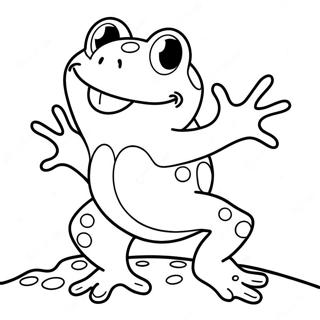 Pagina Para Colorear De Una Rana Linda Del Dia De Salto 128715-62057