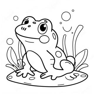 Pagina Para Colorear De Una Rana Linda Del Dia De Salto 128715-62059