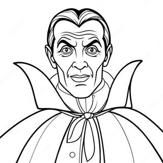 Pagina Para Colorear De Dracula Clasico Con Una Capa 129101 62365
