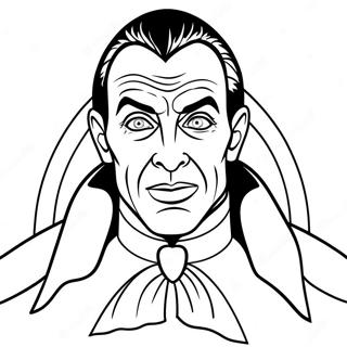 Pagina Para Colorear De Dracula Clasico Con Una Capa 129101 62366