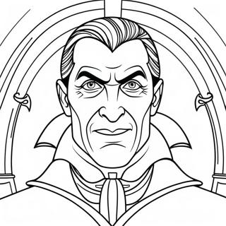 Pagina Para Colorear De Dracula Clasico Con Una Capa 129101 62367