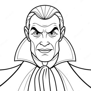 Pagina Para Colorear De Dracula Clasico Con Una Capa 129101 62368