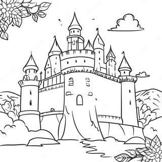 Pagina Para Colorear De Castillo Real Deslumbrante 129150-62402