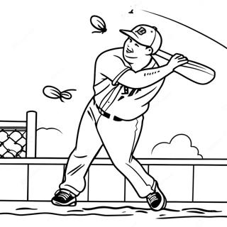 Pagina Para Colorear De Mike Trout Atrayendo Una Pelota 129304 62521