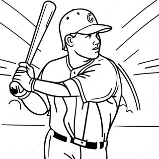 Pagina Para Colorear De Mike Trout En Accion 129305 62525
