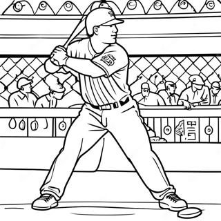 Pagina Para Colorear De Mike Trout En Accion 129305 62527