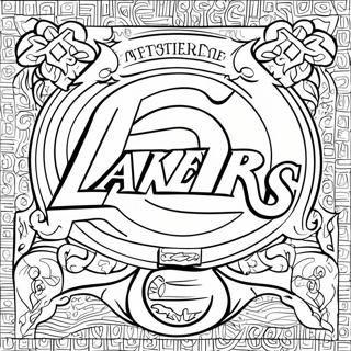 Pagina Para Colorear Del Logo De Los Lakers 129378-62574