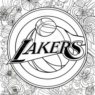 Pagina Para Colorear Del Logo De Los Lakers 129378-62576