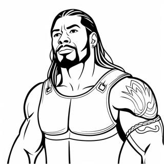 Pagina Para Colorear De Roman Reigns En Accion 129428-62613