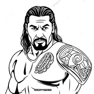 Pagina Para Colorear De Roman Reigns En Accion 129428-62614