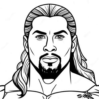 Pagina Para Colorear De Roman Reigns Wwe Poderoso 129430-62623
