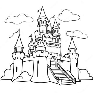 Pagina Para Colorear Del Majestuoso Castillo Del Cuarto Ala 129610-62762