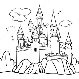 Pagina Para Colorear Del Majestuoso Castillo Del Cuarto Ala 129610-62763