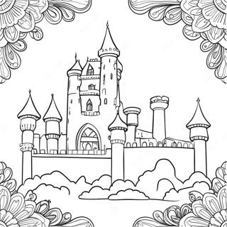 Pagina Para Colorear Del Majestuoso Castillo Del Cuarto Ala 129610-62764