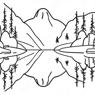 Pagina Para Colorear Del Reflejo Sereno De Un Lago Montanoso 129661-62800