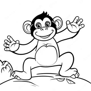 Pagina Para Colorear De Un Chimpance Jugueton 129713-62841
