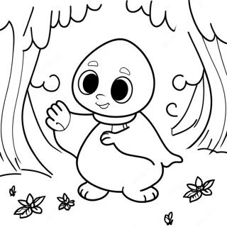 Pagina Para Colorear De Casper En Un Bosque Espeluznante 129868 62961