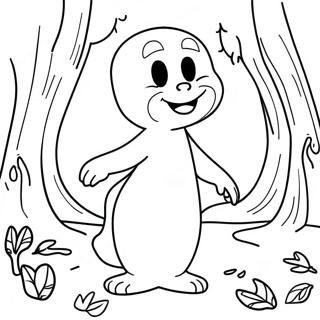 Pagina Para Colorear De Casper En Un Bosque Espeluznante 129868 62962