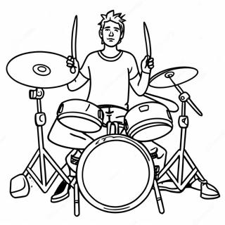 Pagina Para Colorear De Un Baterista De Banda De Rock 129921 63008