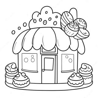 Pagina Para Colorear De Una Linda Panaderia 130251-63253