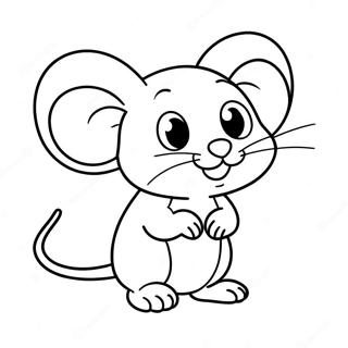 Ratón Adorable Páginas Para Colorear