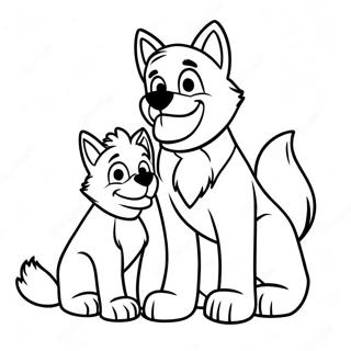 Pagina Para Colorear De Balto Con Su Cachorro 130561-63506