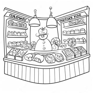 Pagina Para Colorear De La Tienda De Dulces 130635-63551