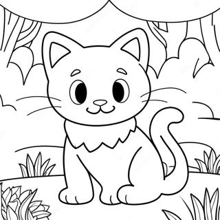 Gato De La Naturaleza Páginas Para Colorear