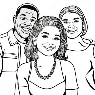 Pagina Para Colorear De Zendaya Sonriendo Con Amigos 130768-63668