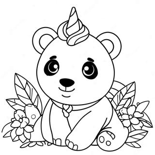 Panda Unicornio Páginas Para Colorear