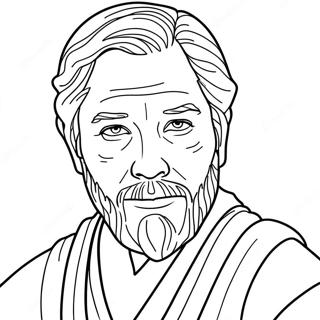 Obi Wan Kenobi Páginas Para Colorear