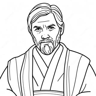 Obi Wan Kenobi En Tunicas Jedi Para Colorear 131049-63873