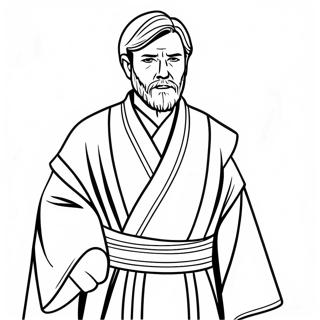 Obi Wan Kenobi En Tunicas Jedi Para Colorear 131049-63874