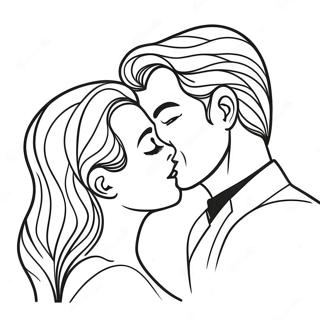 Pagina Para Colorear De Beso De Pareja Romantica 131102-63919