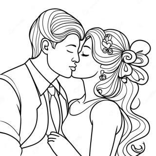 Pagina Para Colorear De Beso De Pareja Romantica 131102-63920