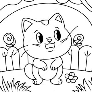Pagina Para Colorear De Meowth Feliz En Un Jardin 131207-64001