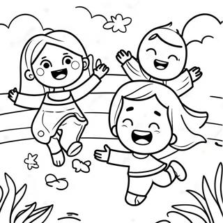 Pagina Para Colorear De Ninos Alegres Jugando Con Jesus 131333-64095