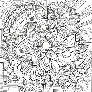 Pagina Para Colorear De Mandala De Flores Intrincada 131411 64159