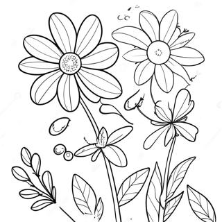 Pagina Para Colorear De Hermosa Flor Silvestre 131412 64162